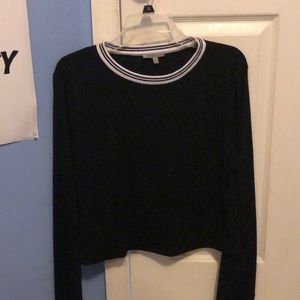 Charlotte Russe Long Sleeve Black Shirt Size XL